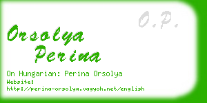 orsolya perina business card